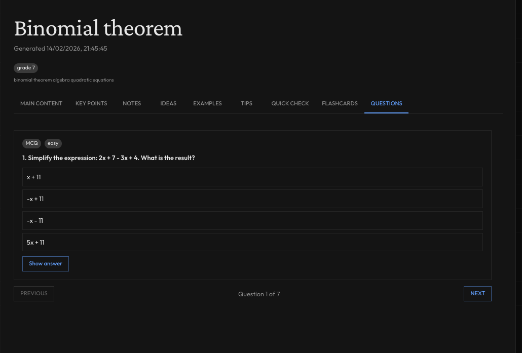 Learning content studio screenshot 3