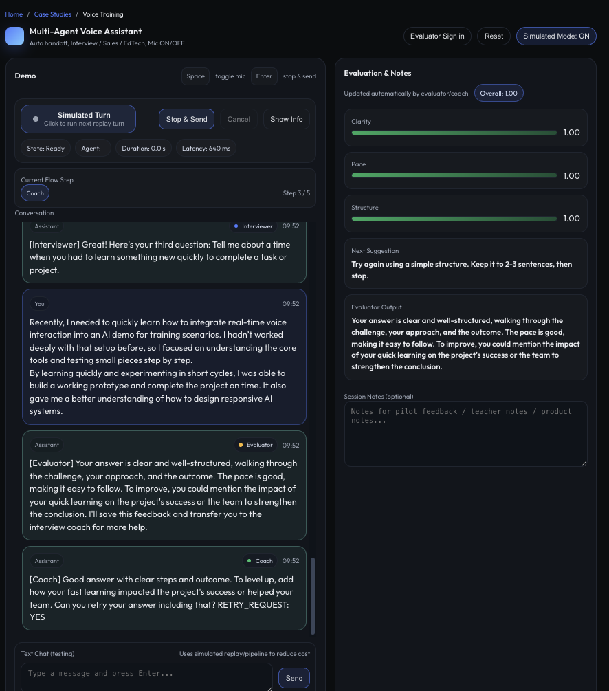 Voice training interface 3